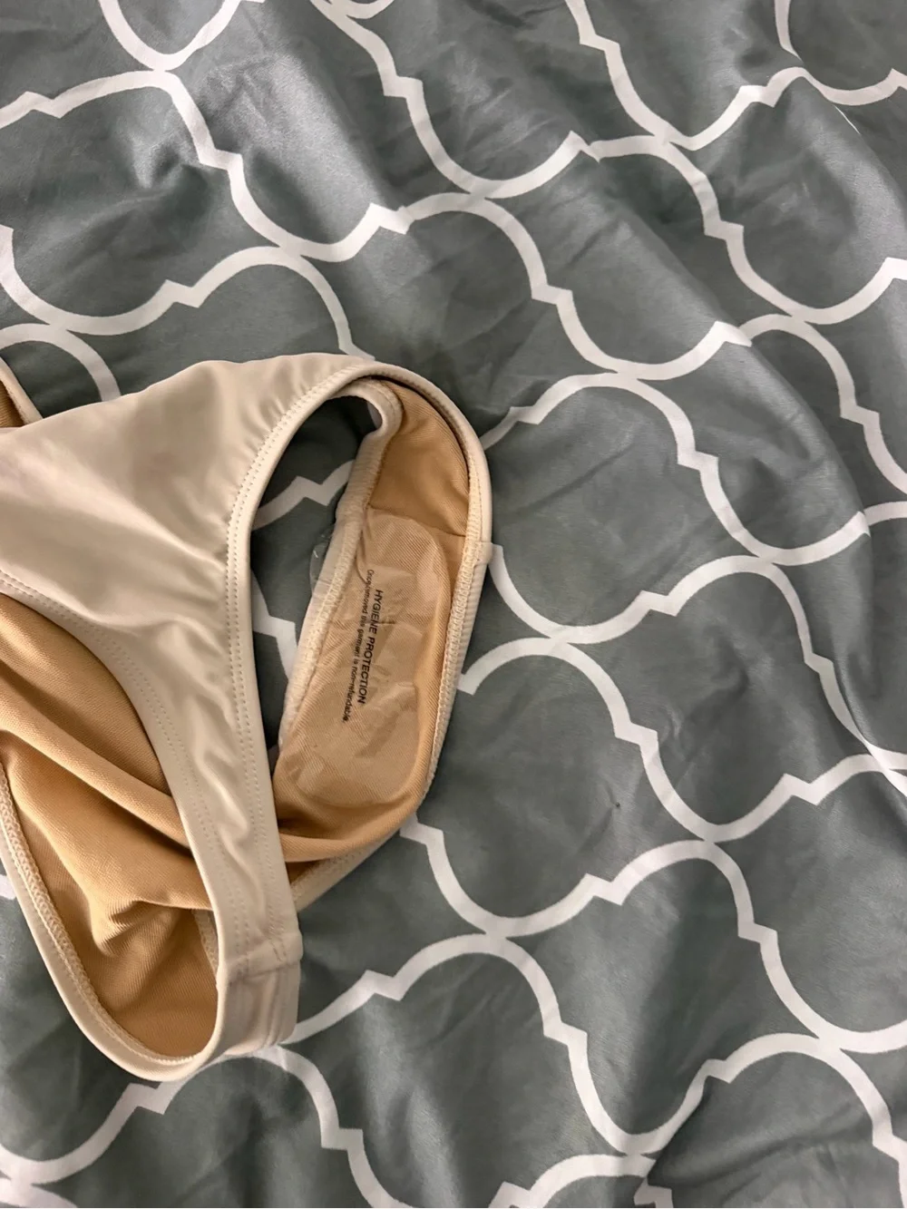 PrettyLittleThing Beige Cutout One-Piece Swimsuit